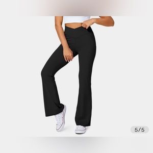 Halara flare crossover leggings, size XL petite length, EUC, black